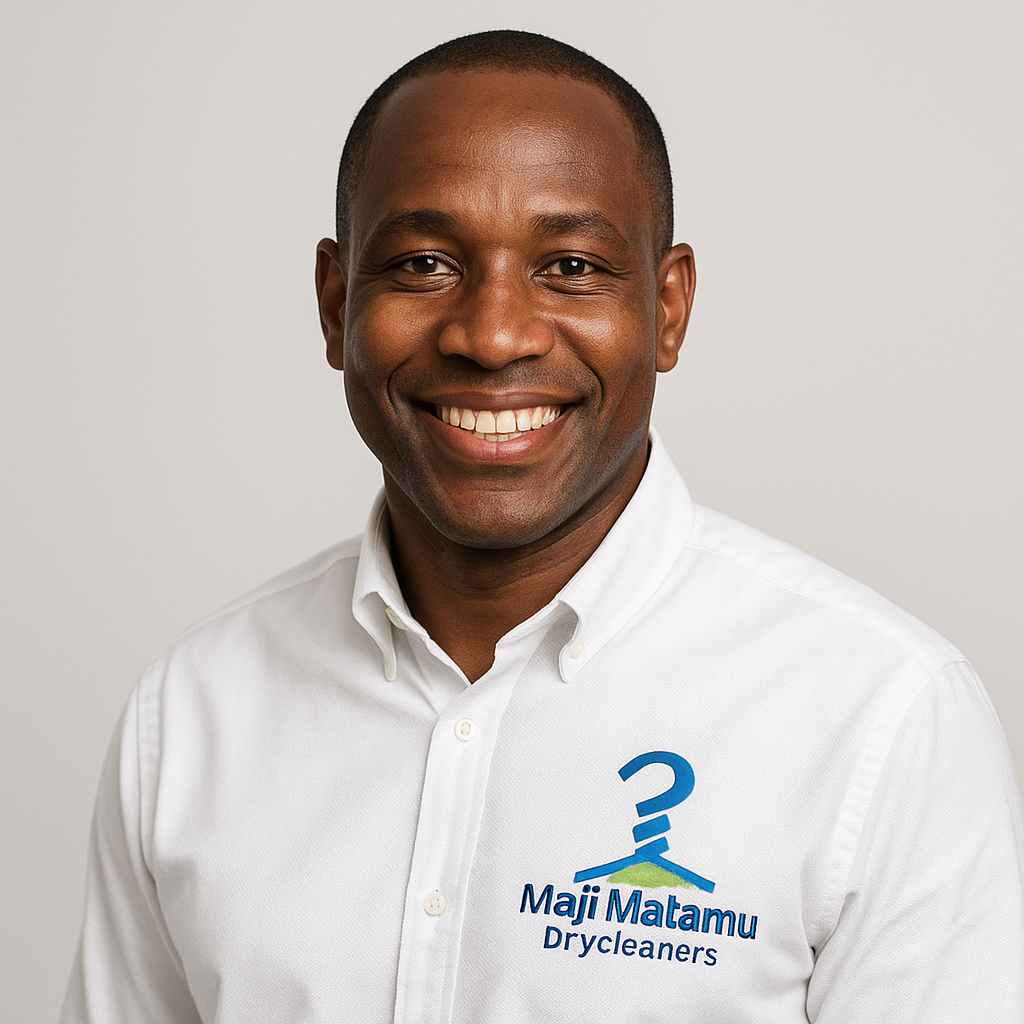 Maji Matamu ambassador wearing branded shirt